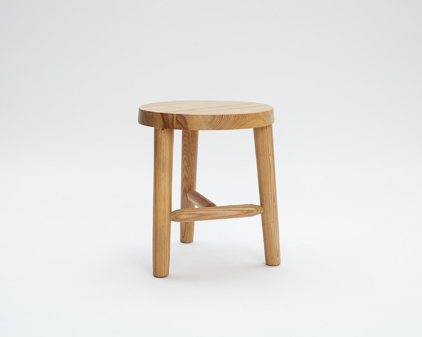 Modern Solid White Ash Milking Stool LAXseries by MASHstudios For Sale
