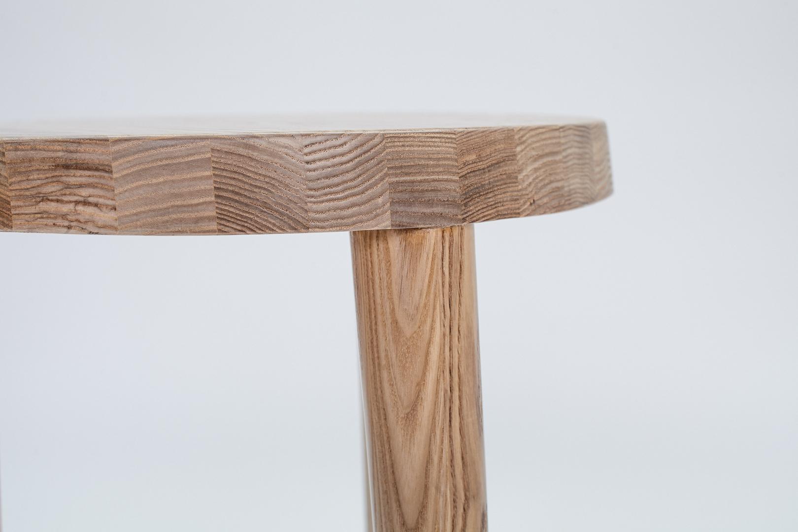 Solid White Ash Milking Stool LAXseries by MASHstudios In New Condition For Sale In Los Angeles, CA