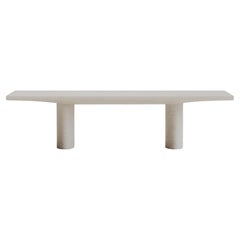 Solid White Marble Abraccio Dining Table 250 by Studio Narra