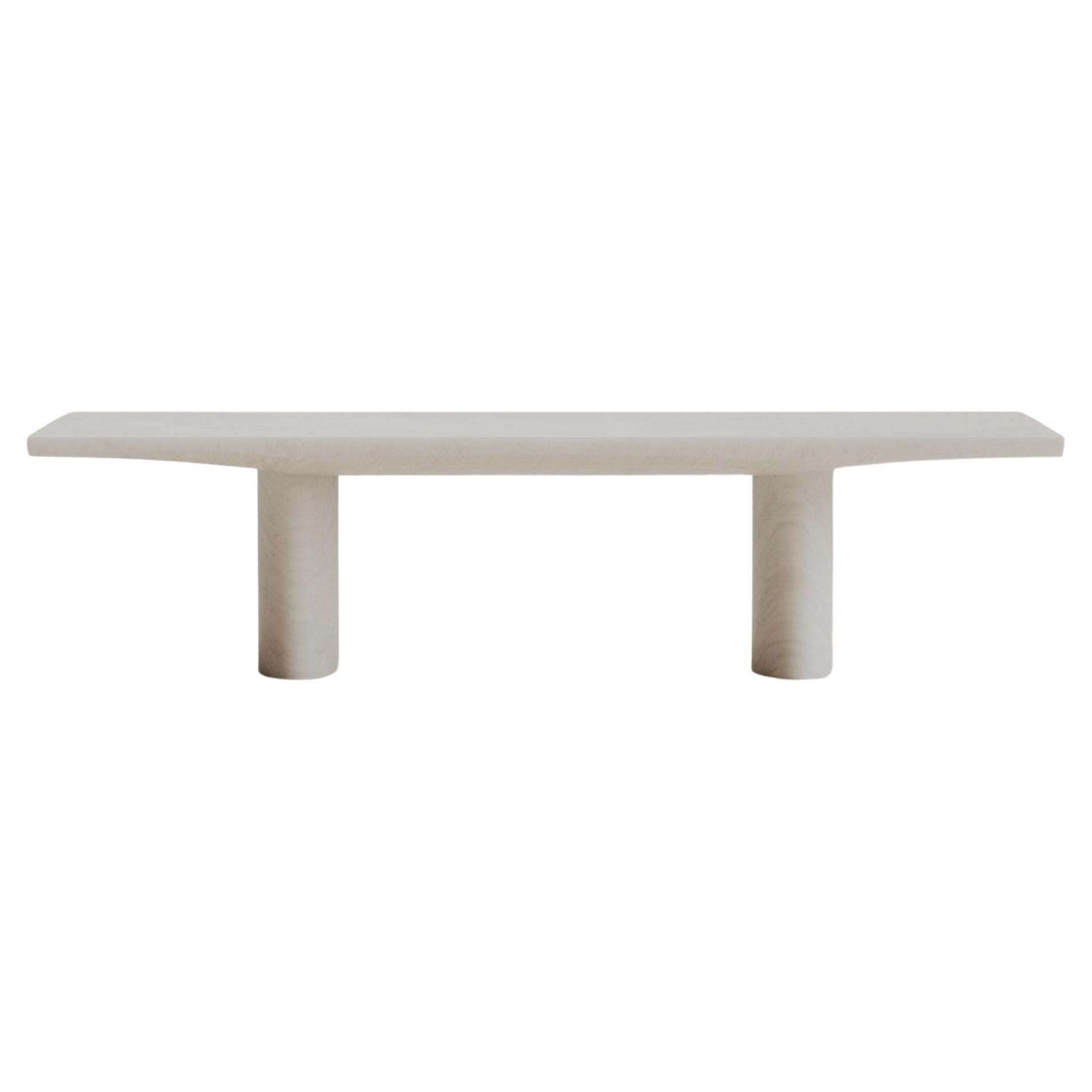 Solid White Marble Abraccio Dining Table 300 by Studio Narra For Sale