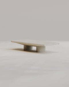 Solid White Marble Abraccio Rectangular Coffee Table 140 by Studio Narra