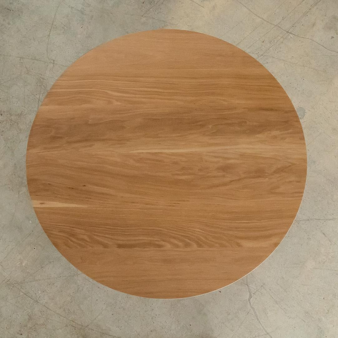 white oak round coffee table
