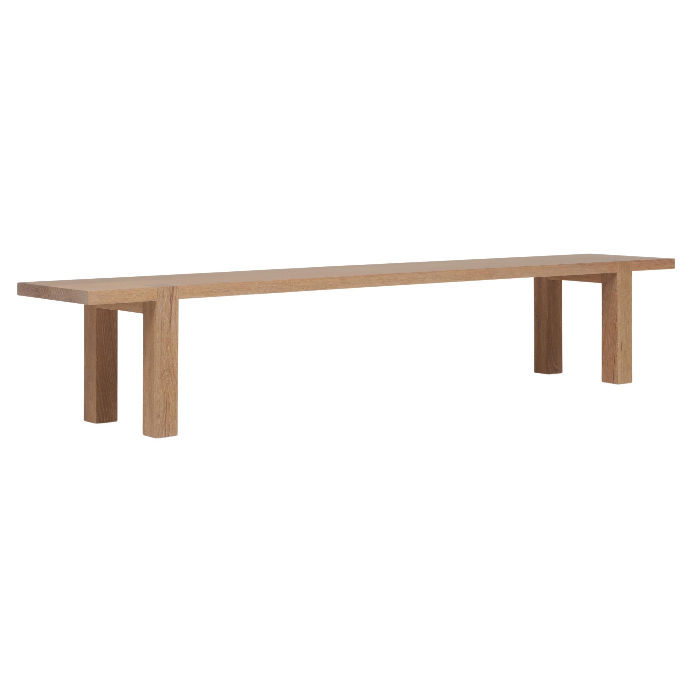 Solid White Oak Farm Style Bench For Sale