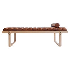 Solid Wood and Leather Arcada Bench