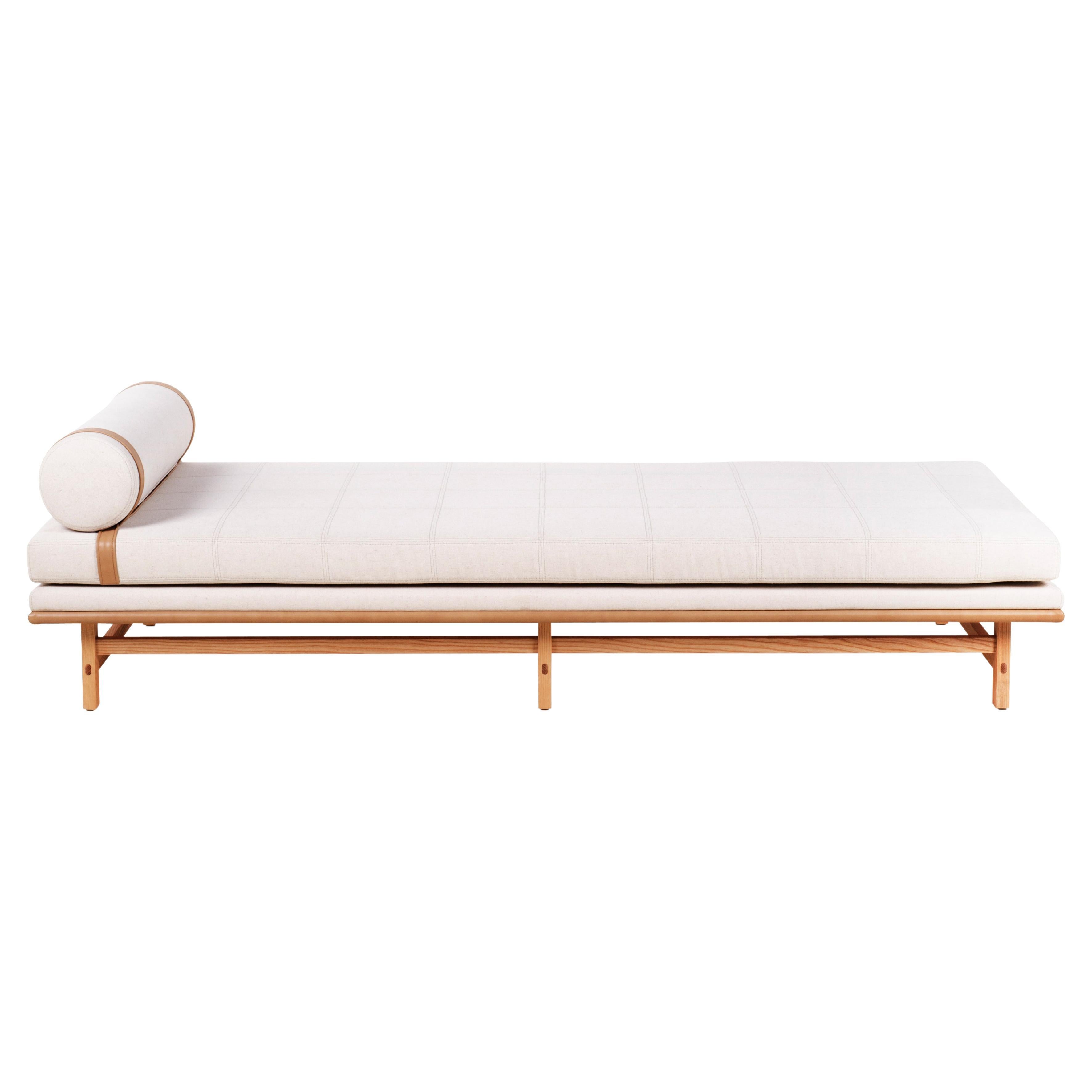 Solid Wood and Linen Daybed, SW
