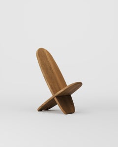 Solid Wood and Polished Cast Brass Duas Tabuas Chair by Studio Orth