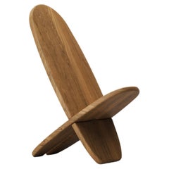 Solid Wood and Polished Cast Brass Duas Tabuas Chair by Studio Orth