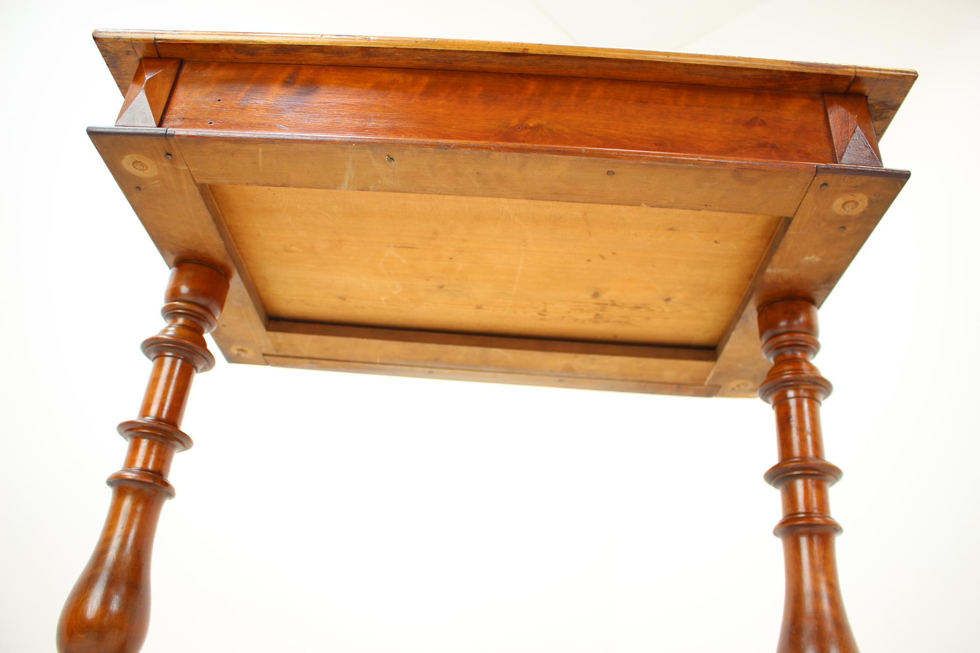 Solid Wood and Veneer Sewing Table, circa 1895 For Sale 8