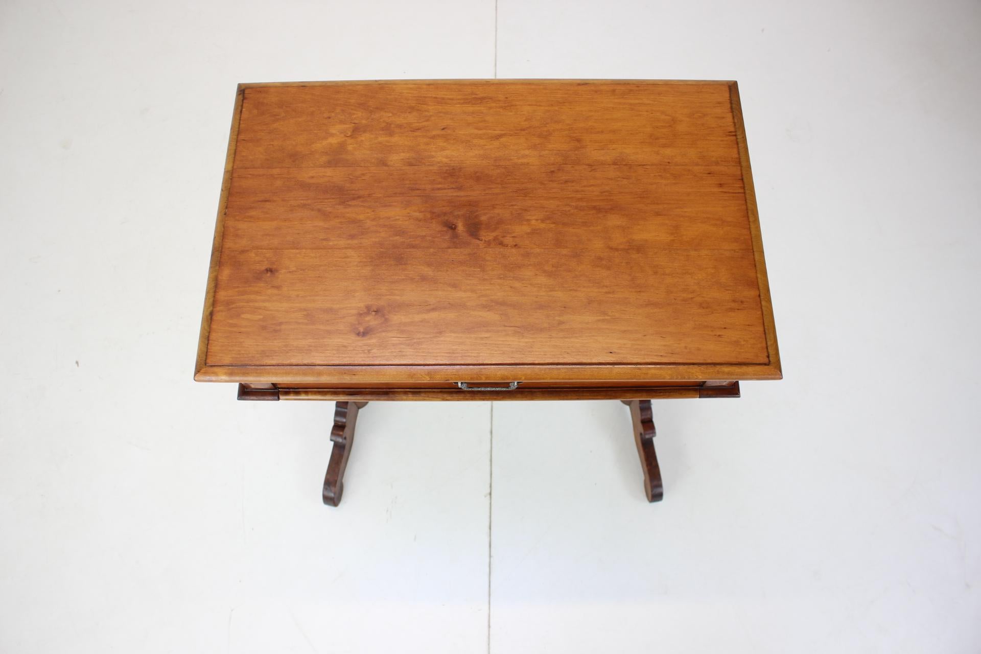Rococo Revival Solid Wood and Veneer Sewing Table, circa 1895 For Sale