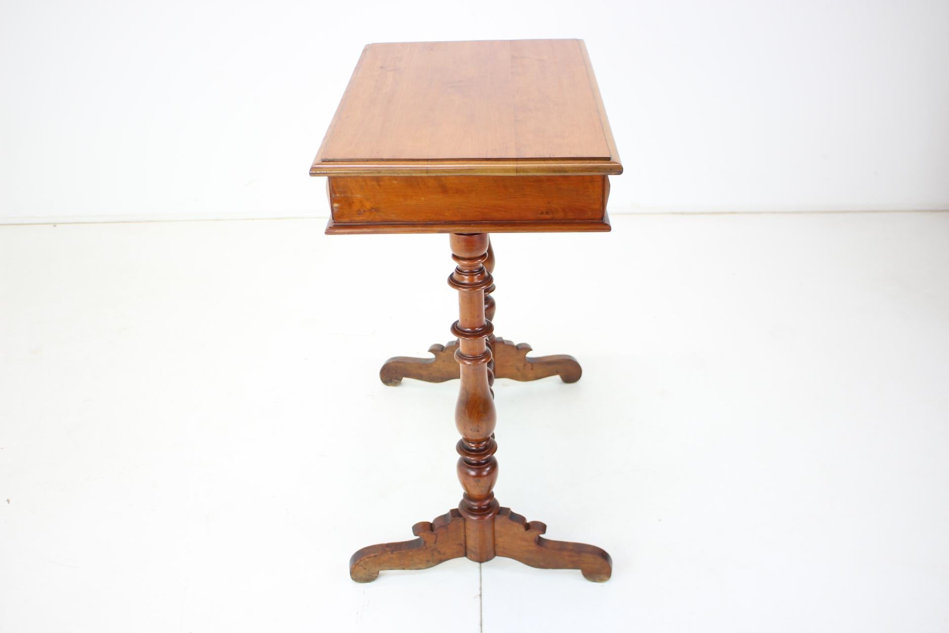 Solid Wood and Veneer Sewing Table, circa 1895 For Sale 2