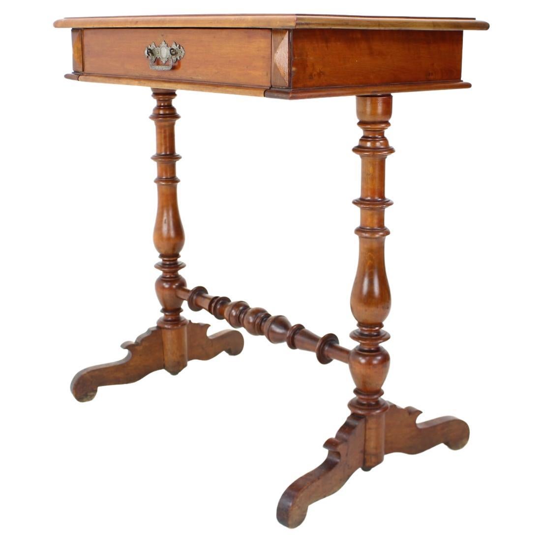 Solid Wood and Veneer Sewing Table, circa 1895 For Sale