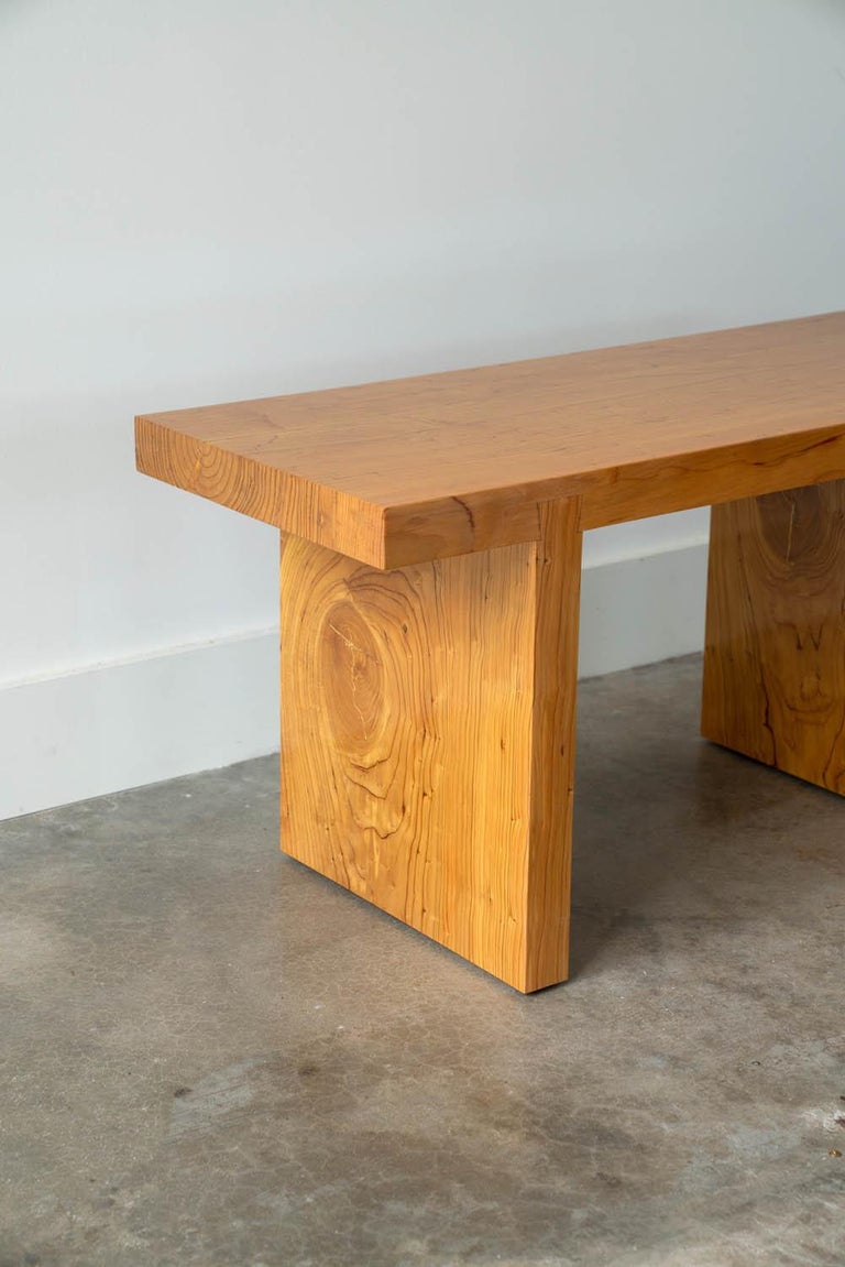 Solid Wood Bench In Hemlock With Japanese Joinery By Alabama