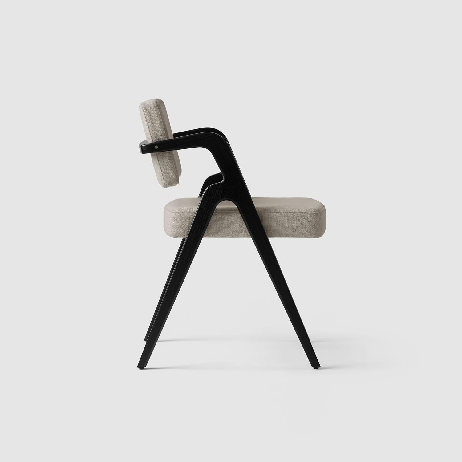Solid Wood, Black Ash, Contemporary Dining Chair with Floating Seat & Back Mexicano en venta