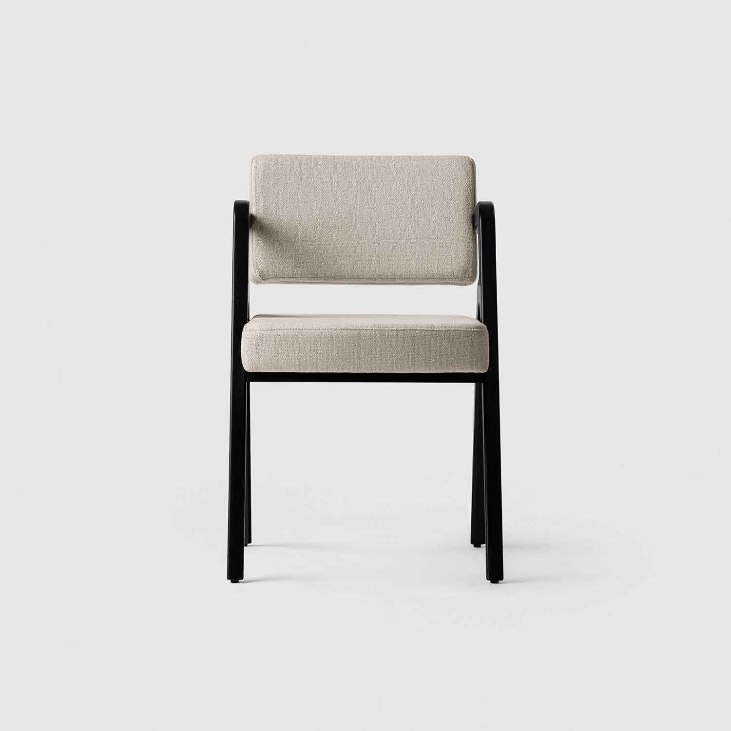 Solid Wood, Black Ash, Contemporary Dining Chair with Floating Seat & Back Siglo XXI y contemporáneo en venta