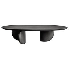 Table basse en bois massif teinté noir, Fishes Series 10 de Joel Escalona