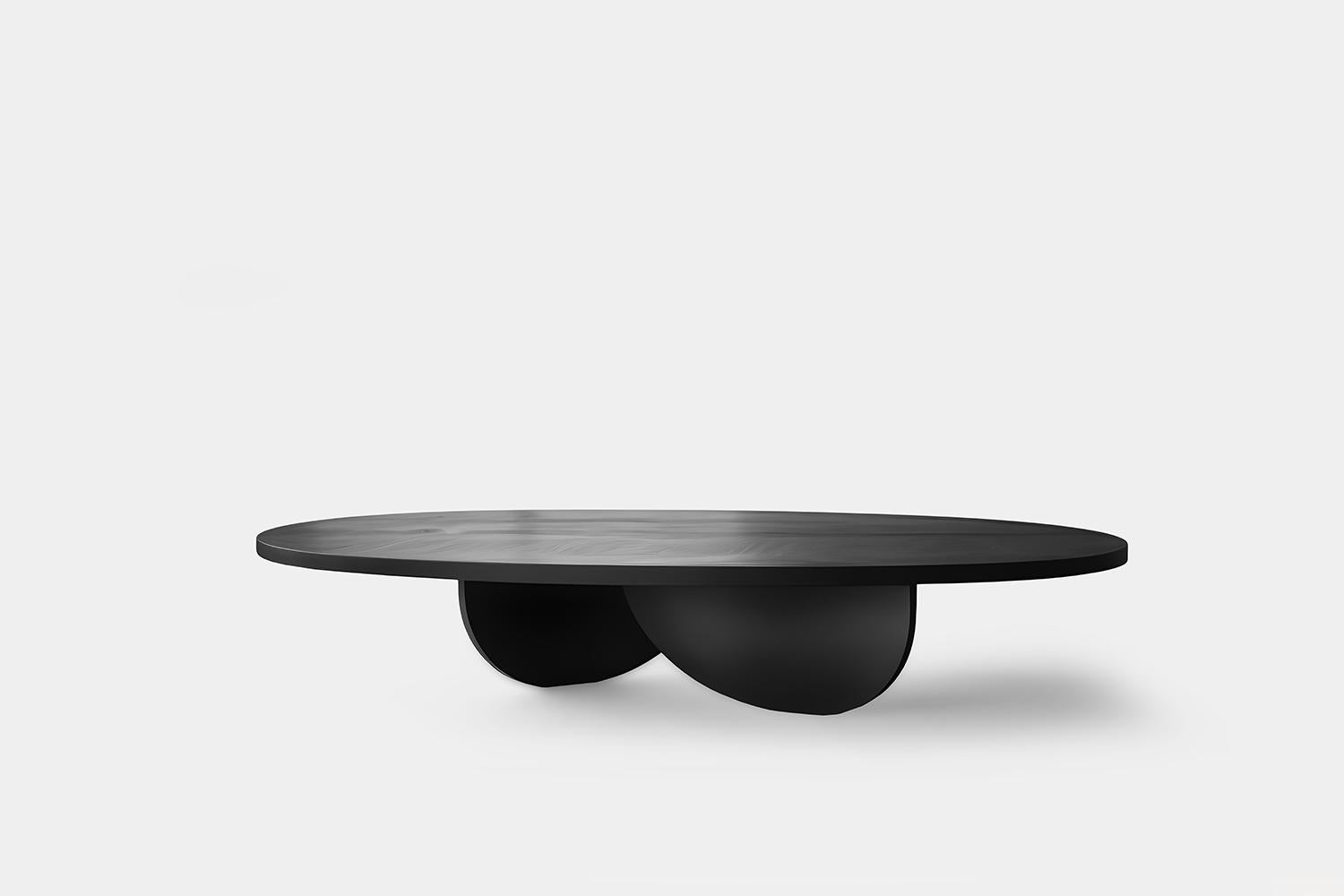 Solid Wood Black Tinted Coffee Table, Fishes Series 12 by Joel Escalona In New Condition For Sale In Estado de Mexico CP, Estado de Mexico
