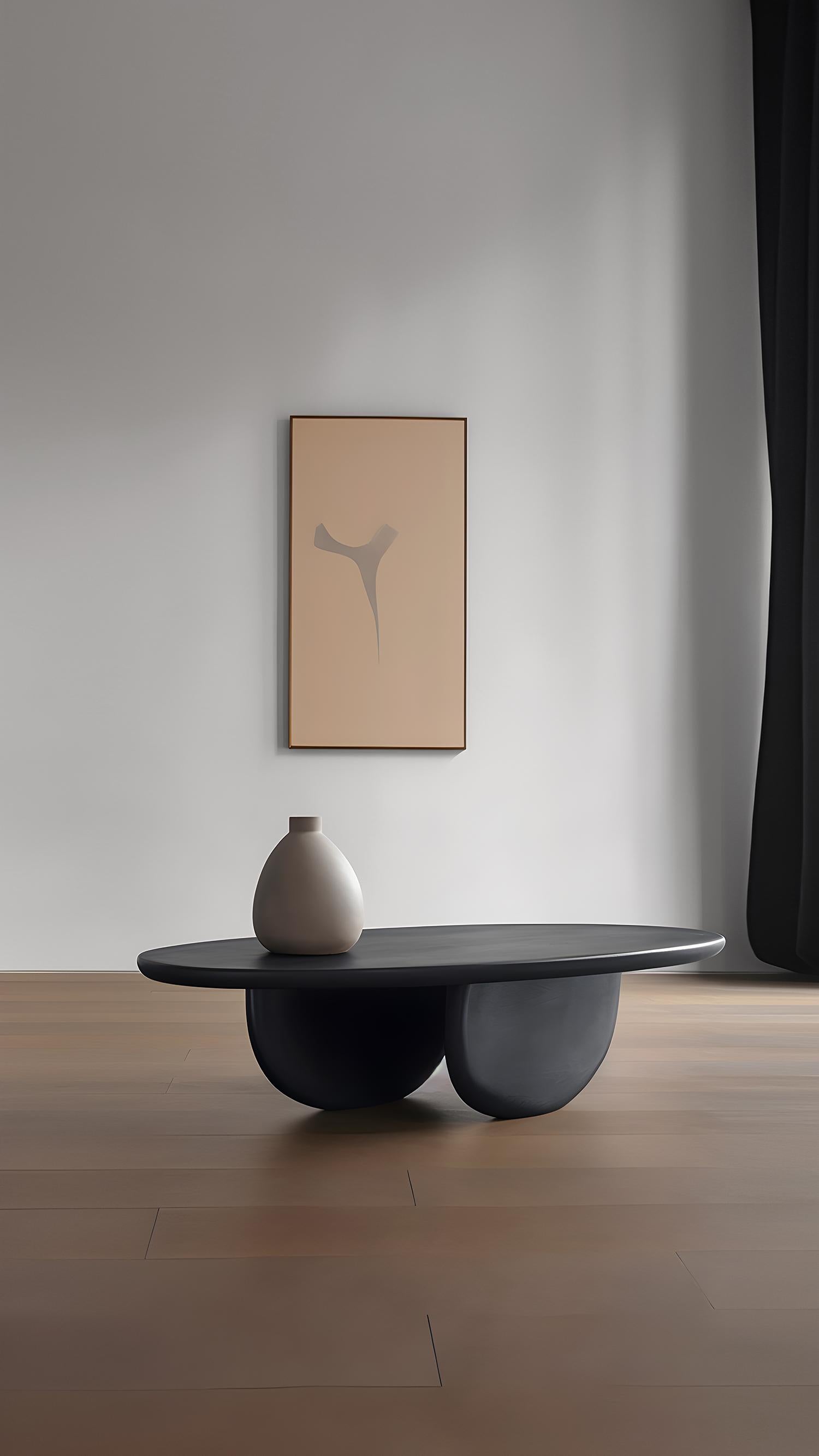 XXIe siècle et contemporain Table basse en bois massif teinté noir, Fishes Series 13 de Joel Escalona en vente