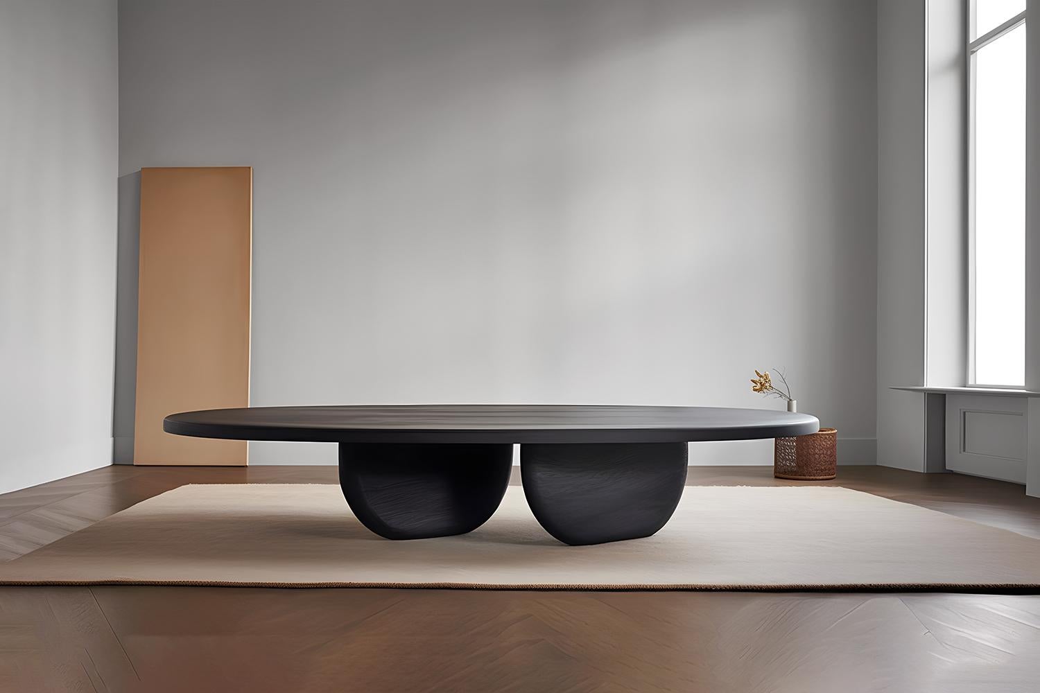 Bois Table basse en bois massif teinté noir, Fishes Series 13 de Joel Escalona en vente