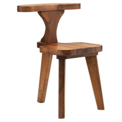 Chaise de fumeur brutaliste en Wood Wood, The Netherlands ca 1950s
