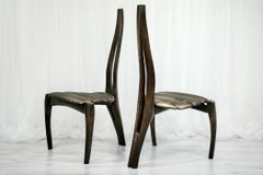 Solid wood carved and leather Vennaxa Chair