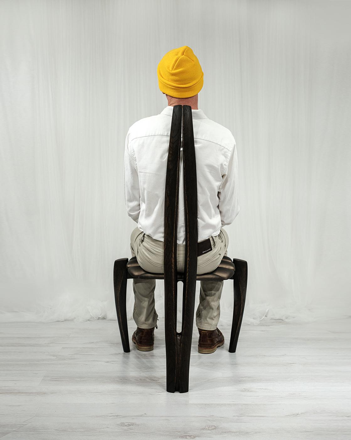 Fabric Solid wood carved and leather Vennaxa Chair For Sale