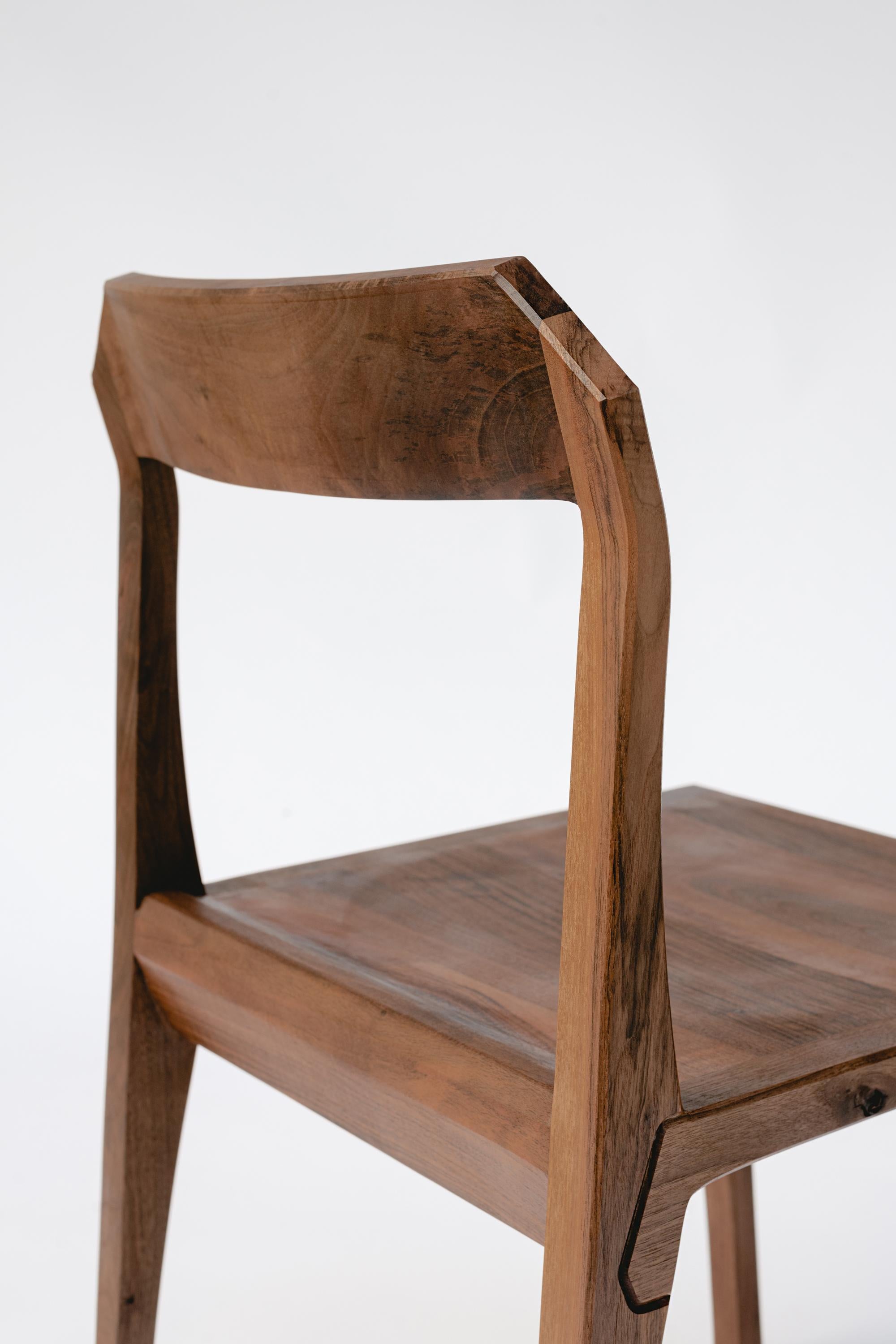 Macedonian Chair of walnut solid wood   For Sale