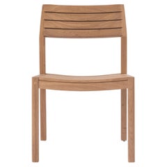 Solid Wood Chair in Teak, with Wooden Slats, for the Outside, Outdoor Resistant 