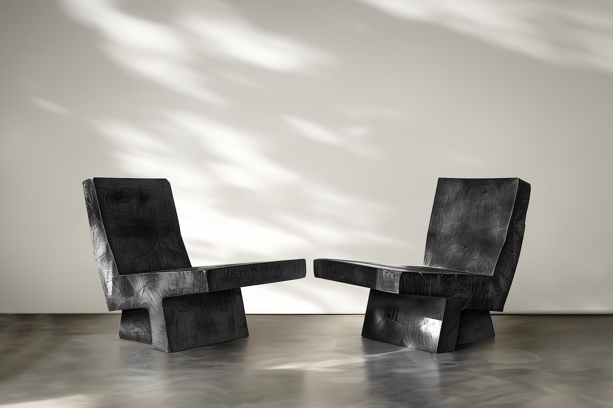 Minimalistischer Stuhl aus Massivholz Muted von Joel Escalona No15, Muted im Angebot 3