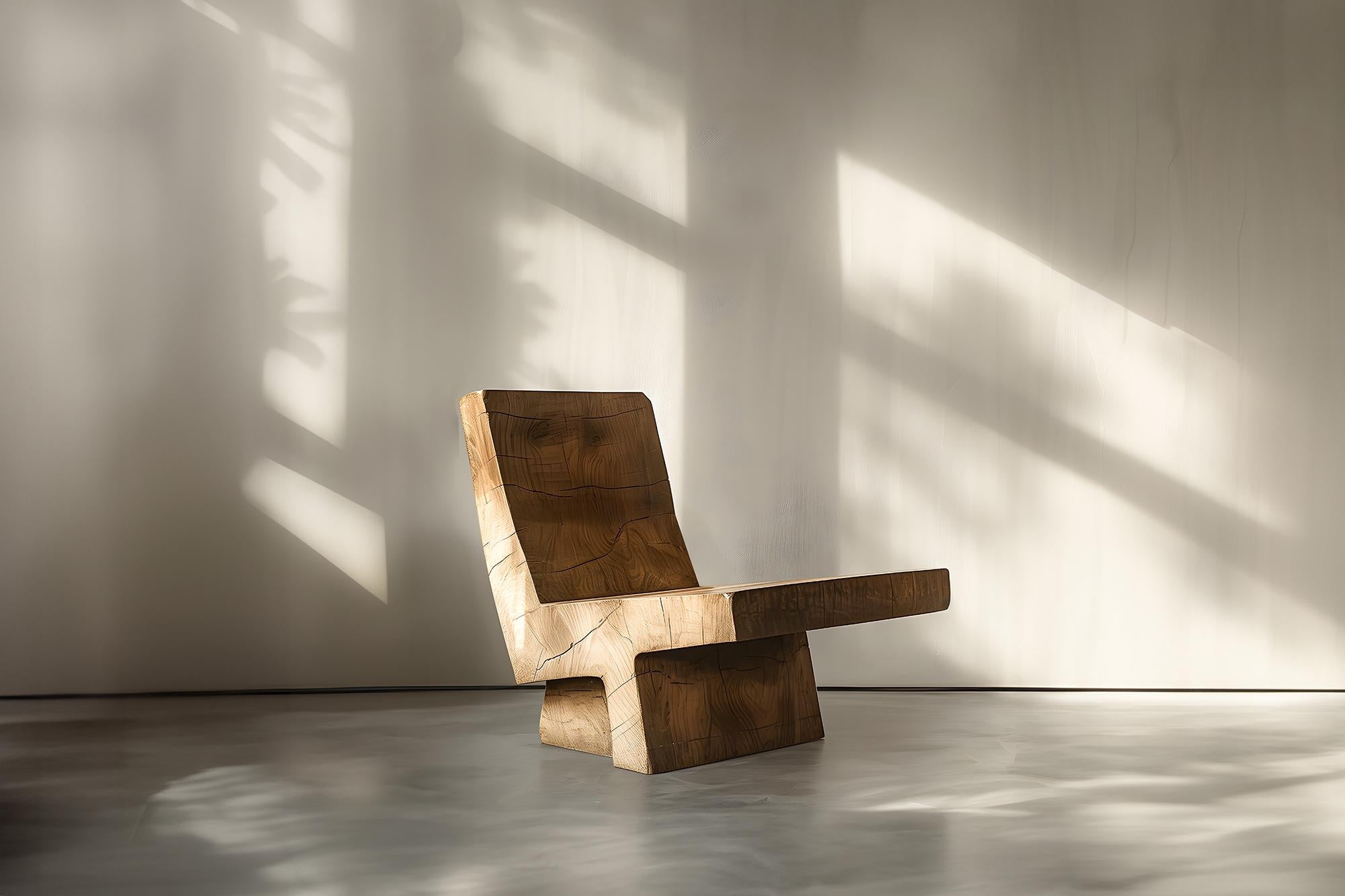 Silla de madera maciza Diseño minimalista silenciado por Joel Escalona No15 Mexicano en venta