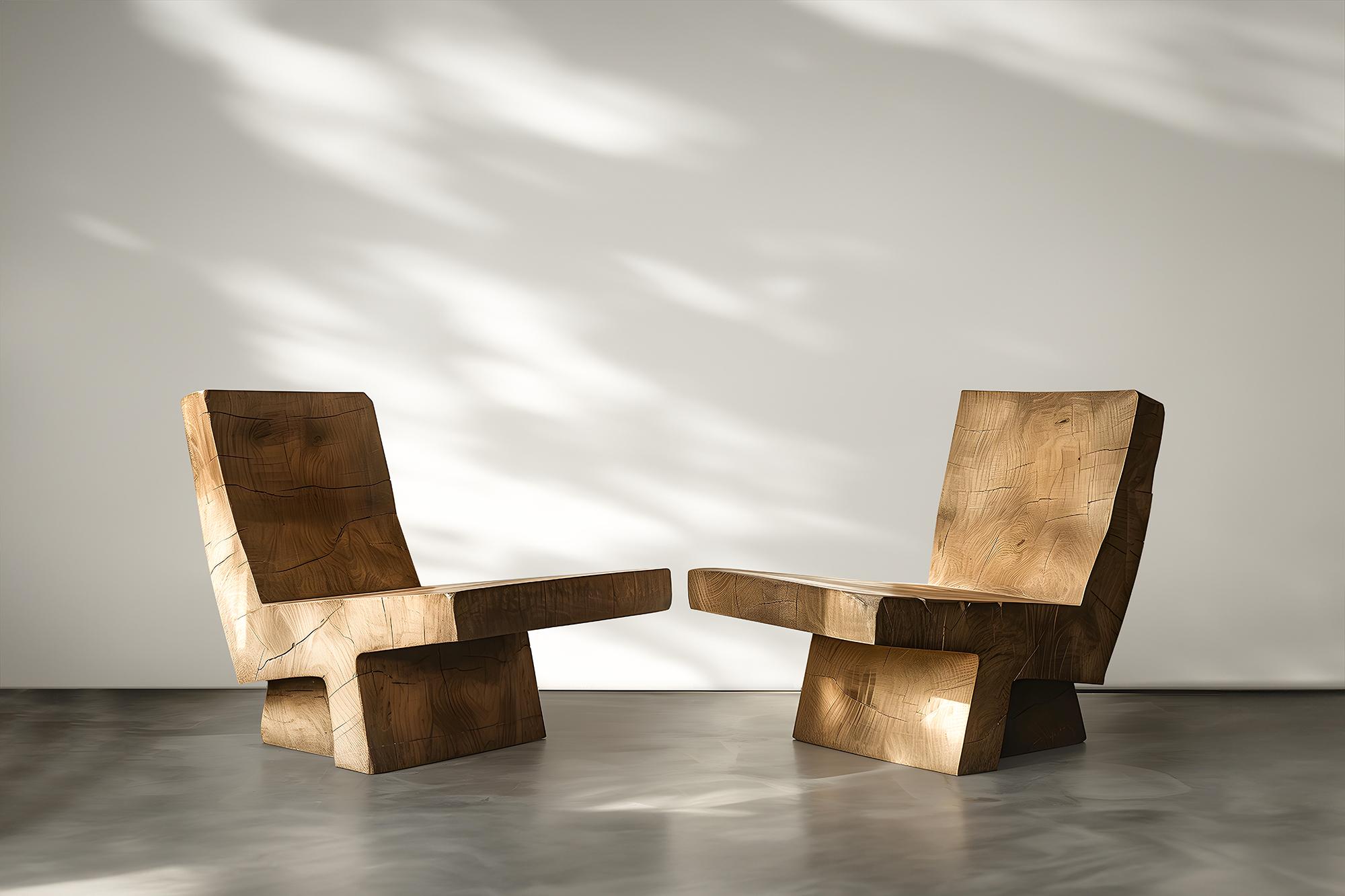 Minimalistischer Stuhl aus Massivholz Muted von Joel Escalona No15, Muted (Handgefertigt) im Angebot