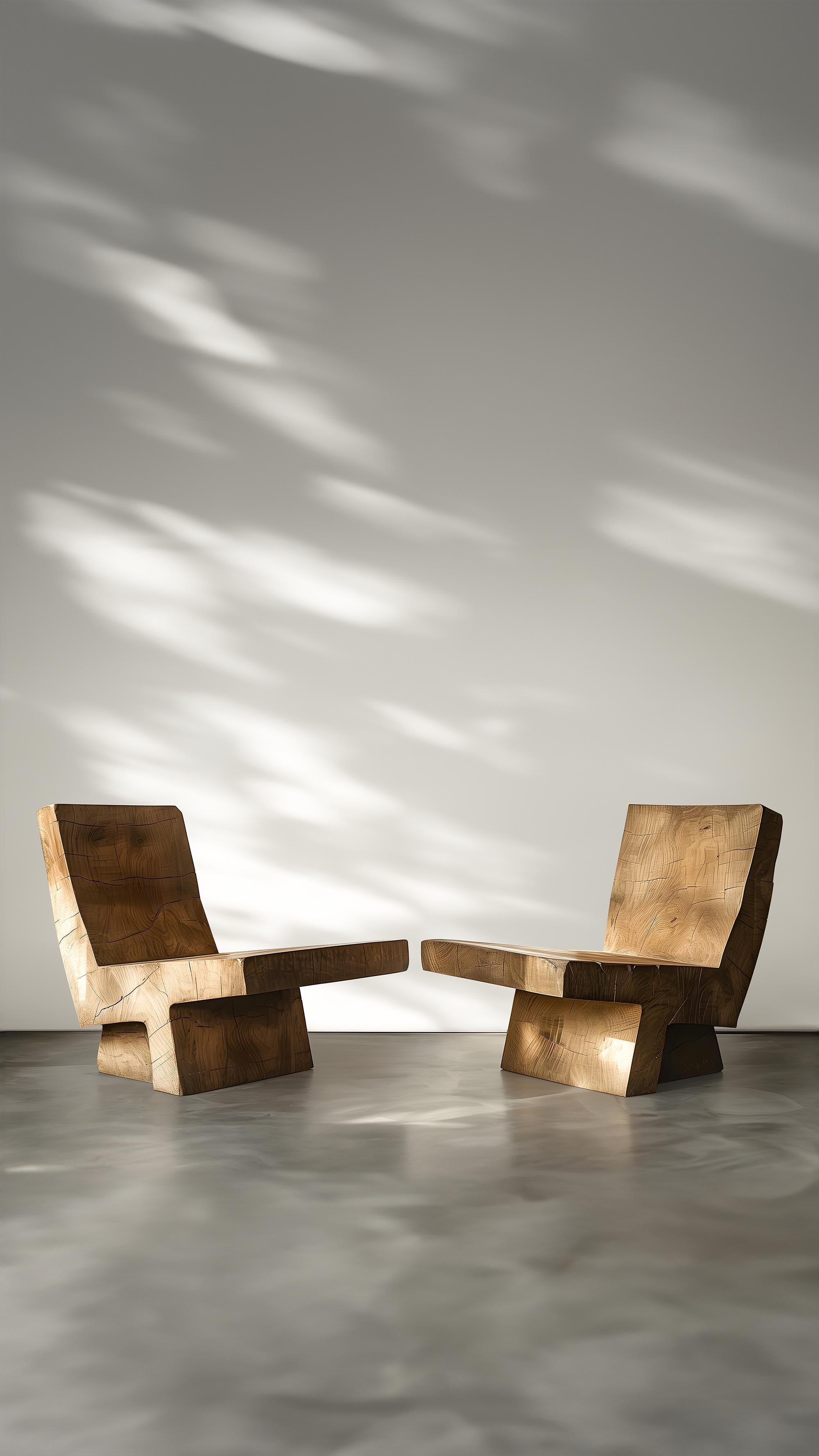 Minimalistischer Stuhl aus Massivholz Muted von Joel Escalona No15, Muted (Hartholz) im Angebot
