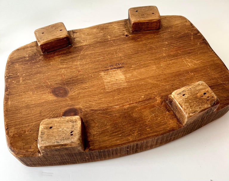 Solid Wood Charcuterie Board on Legs Made in Hungary For Sale at 1stDibs