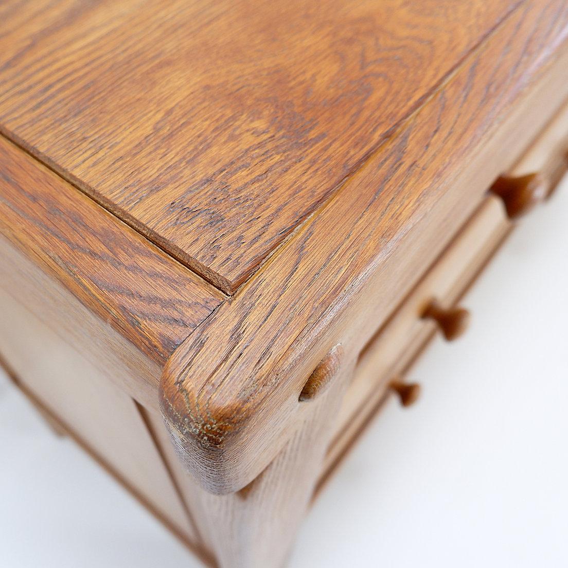 Solid Wood Chest Of Drawers in the style of Pierre Chapo - 1960s For Sale 7