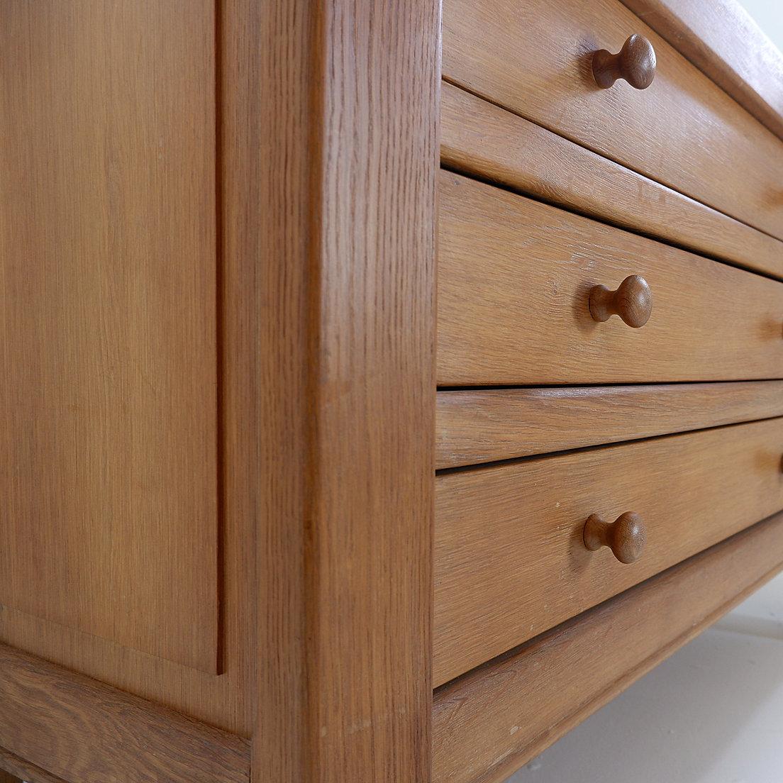 Solid Wood Chest Of Drawers in the style of Pierre Chapo - 1960s In Good Condition For Sale In Linkebeek, BE