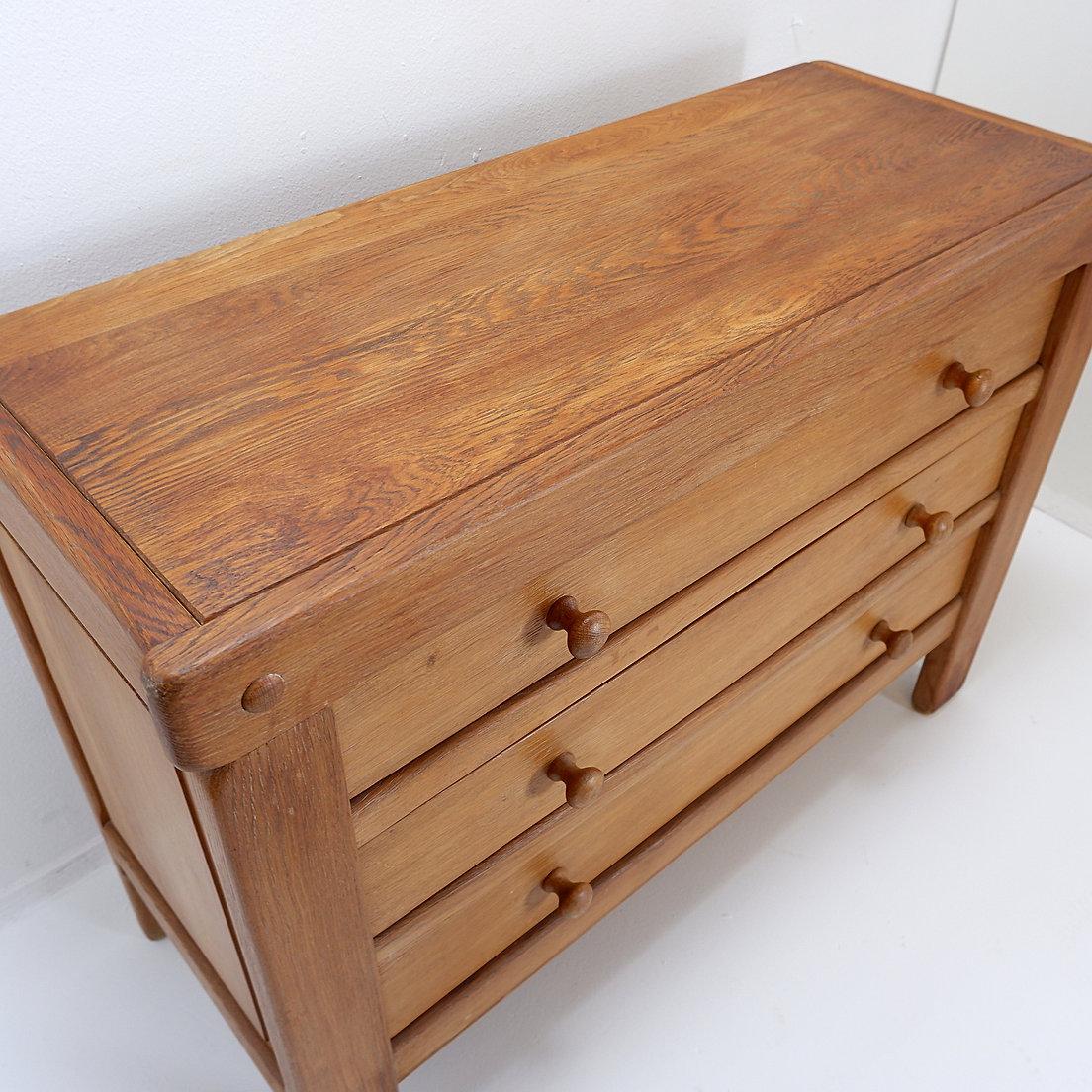 Solid Wood Chest Of Drawers in the style of Pierre Chapo - 1960s For Sale 2