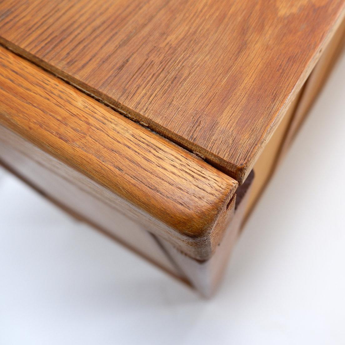 Solid Wood Chest Of Drawers in the style of Pierre Chapo - 1960s For Sale 4