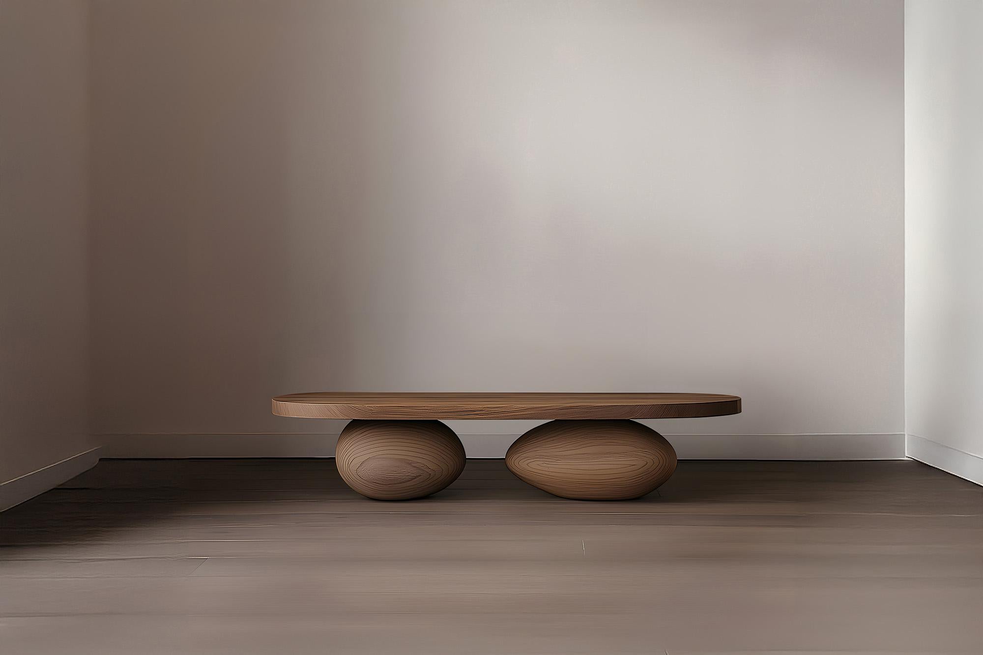 Brutalist Solid Wood Cocktail Table Serie 38 – Sereno by Joel Escalona for Interior Projec For Sale