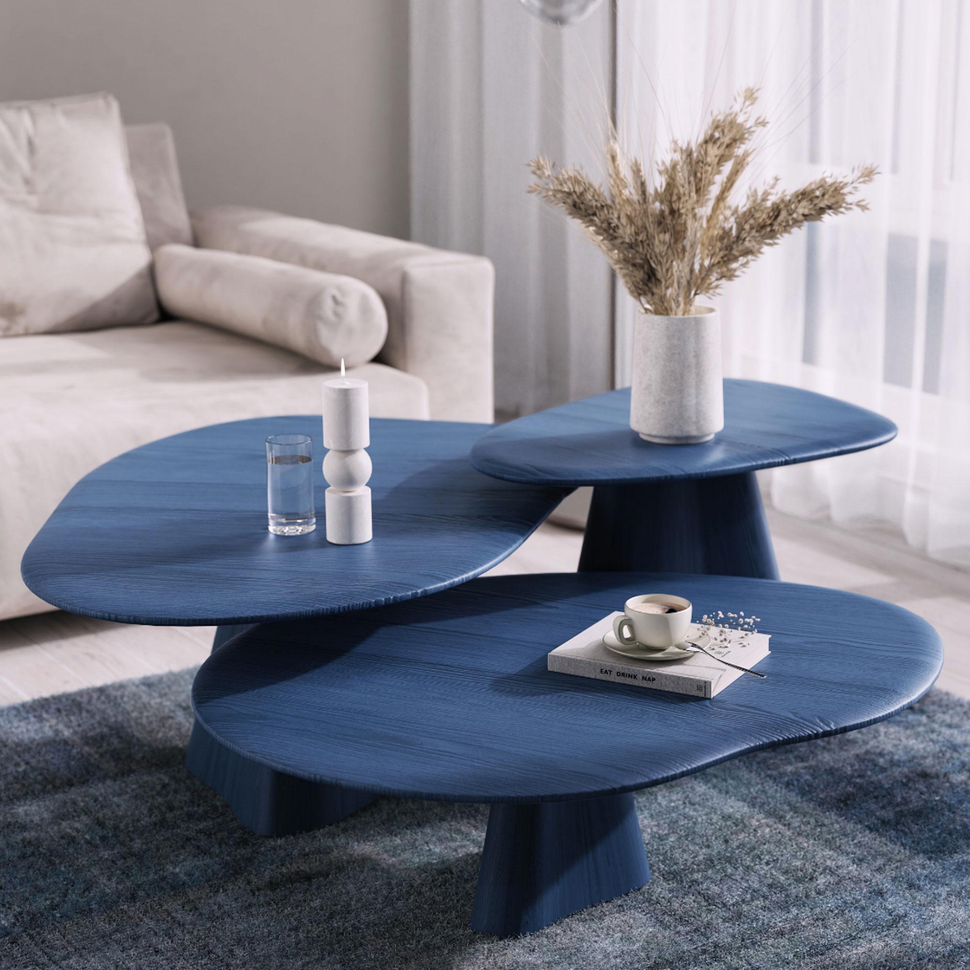 XXIe siècle et contemporain Table basse en bois massif 1 - LAGOON en vente