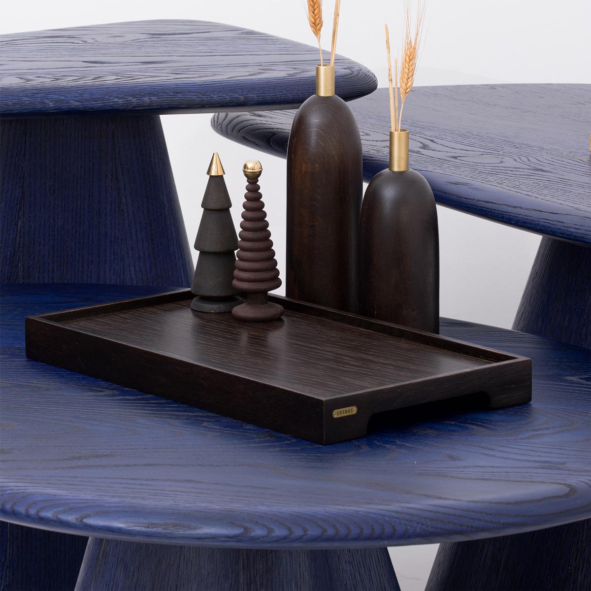 Fait main Table basse en bois massif 1 - LAGOON en vente