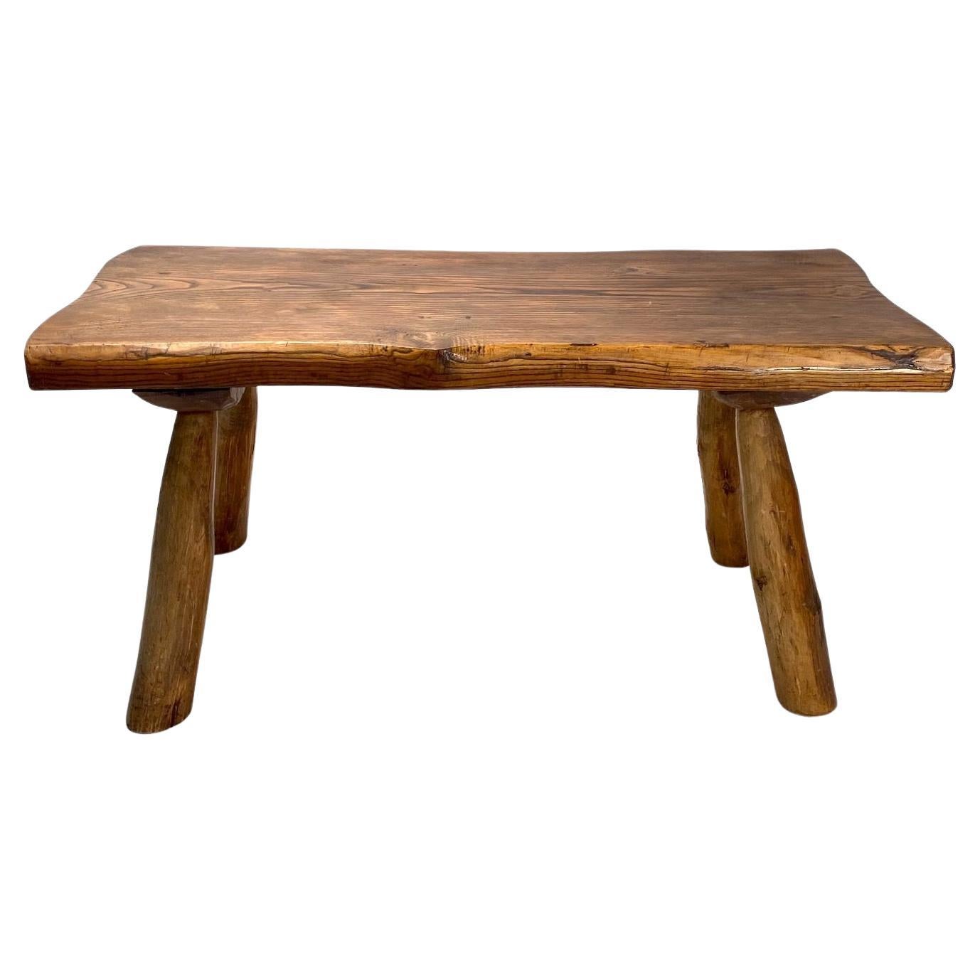 Solid Wood Coffee Table, Italy 1960s For Sale