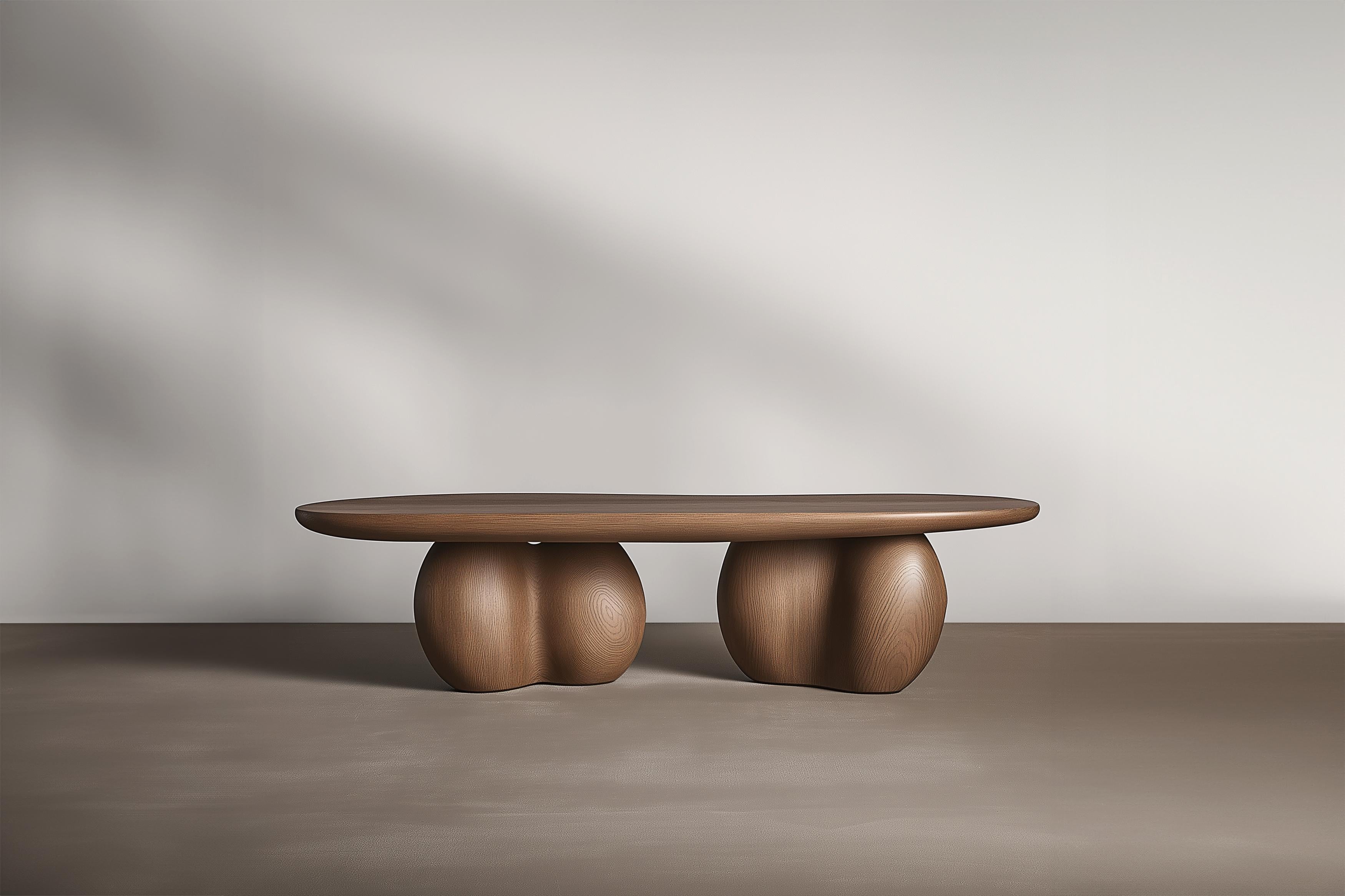 Brutalisme Table basse en bois massif Serie 66 - Sereno by Joel Escalona with Organic Design en vente