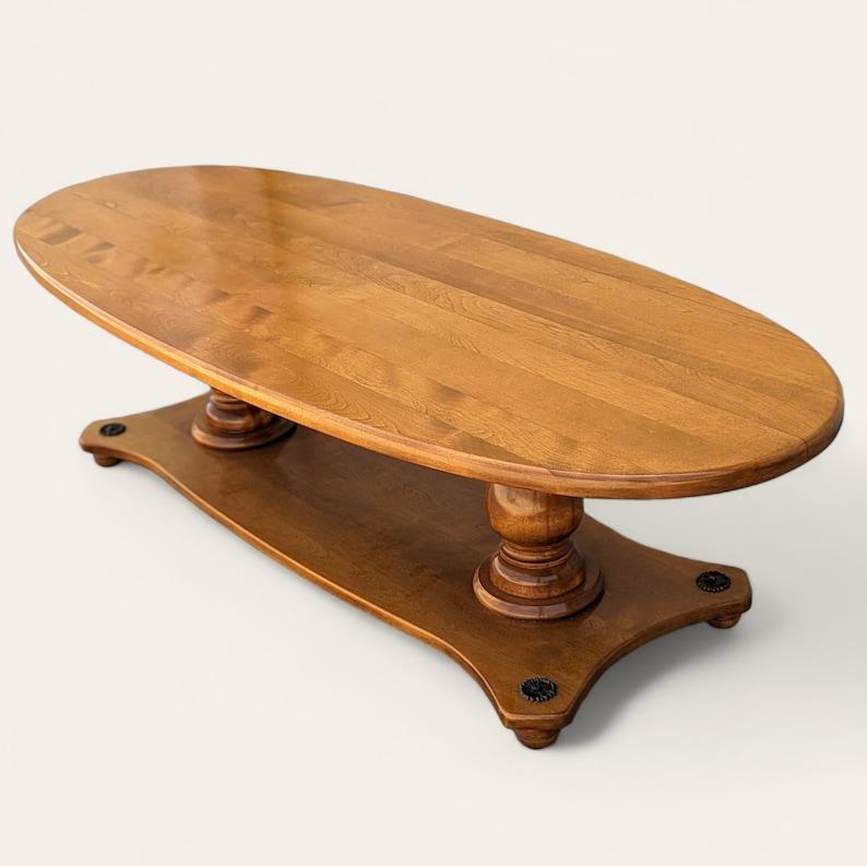 Table basse en bois massif avec plateau de surf, Vintage Hollywood Regency, Mid Century Bon état - En vente à Rancho Cucamonga, CA