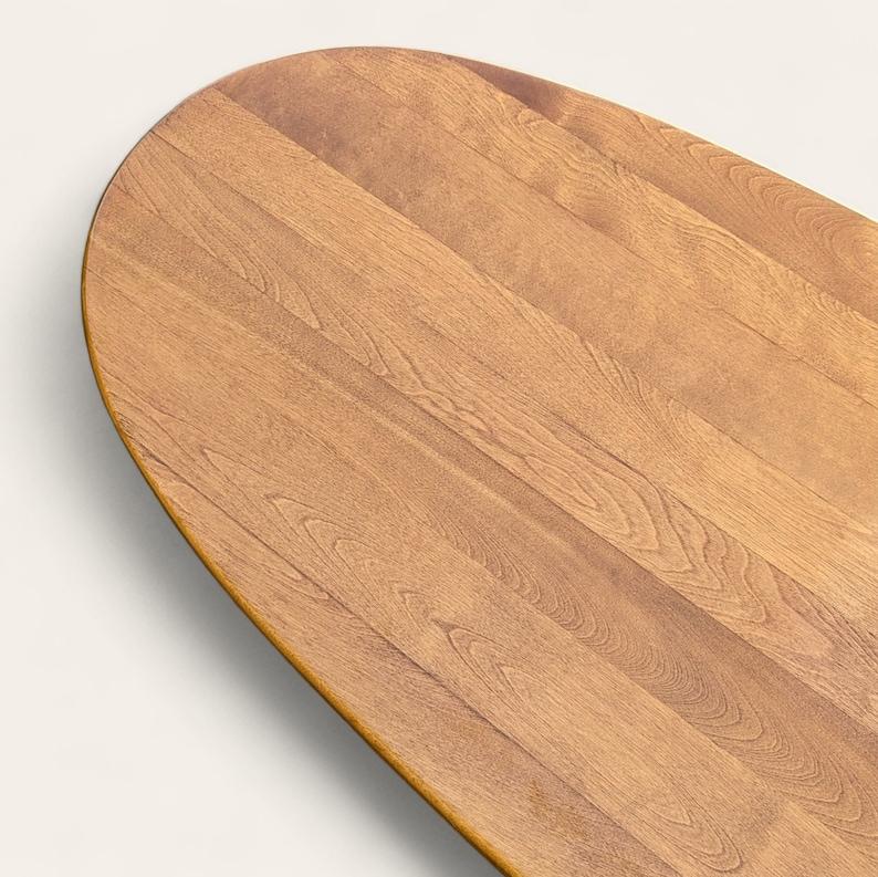 Table basse en bois massif avec plateau de surf, Vintage Hollywood Regency, Mid Century en vente 1