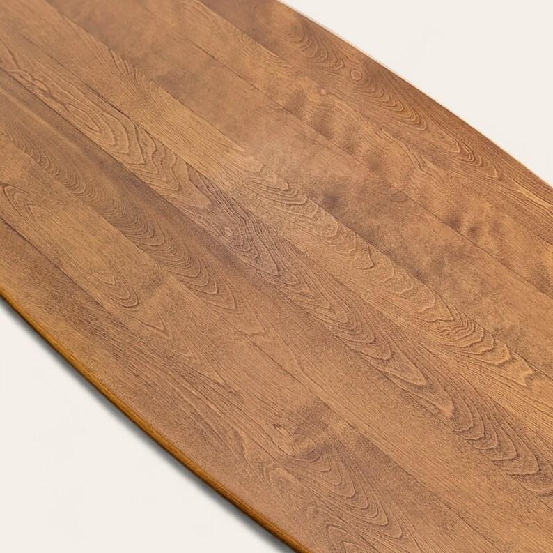 Table basse en bois massif avec plateau de surf, Vintage Hollywood Regency, Mid Century en vente 2