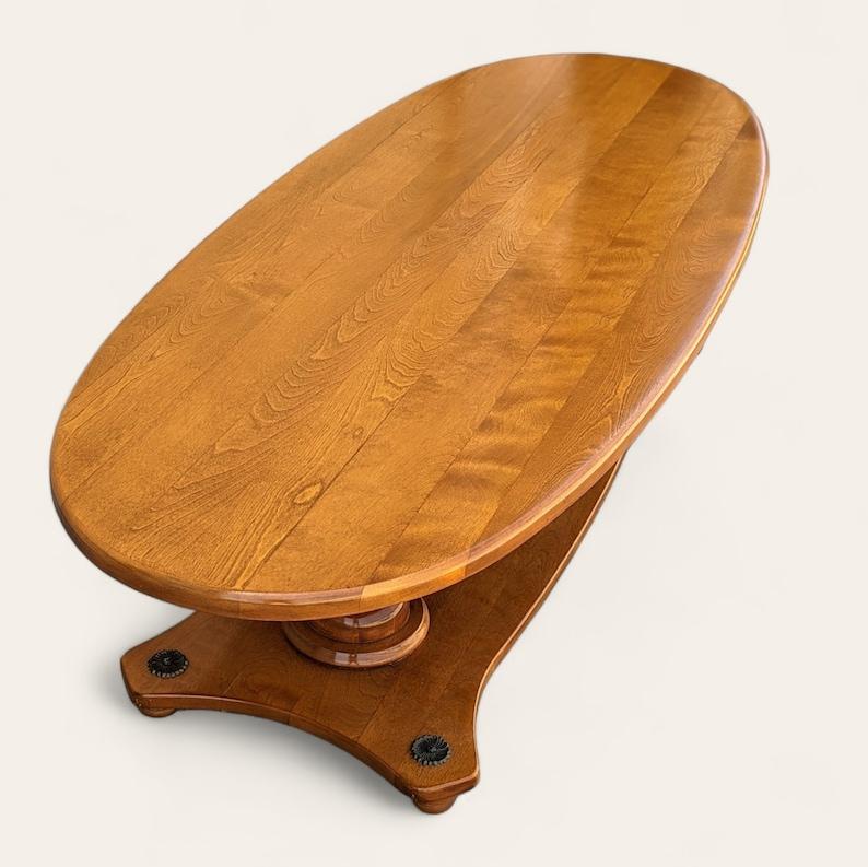 Table basse en bois massif avec plateau de surf, Vintage Hollywood Regency, Mid Century en vente 3
