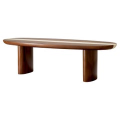 Solid Wood Coffee Table with High-Gloss Finish