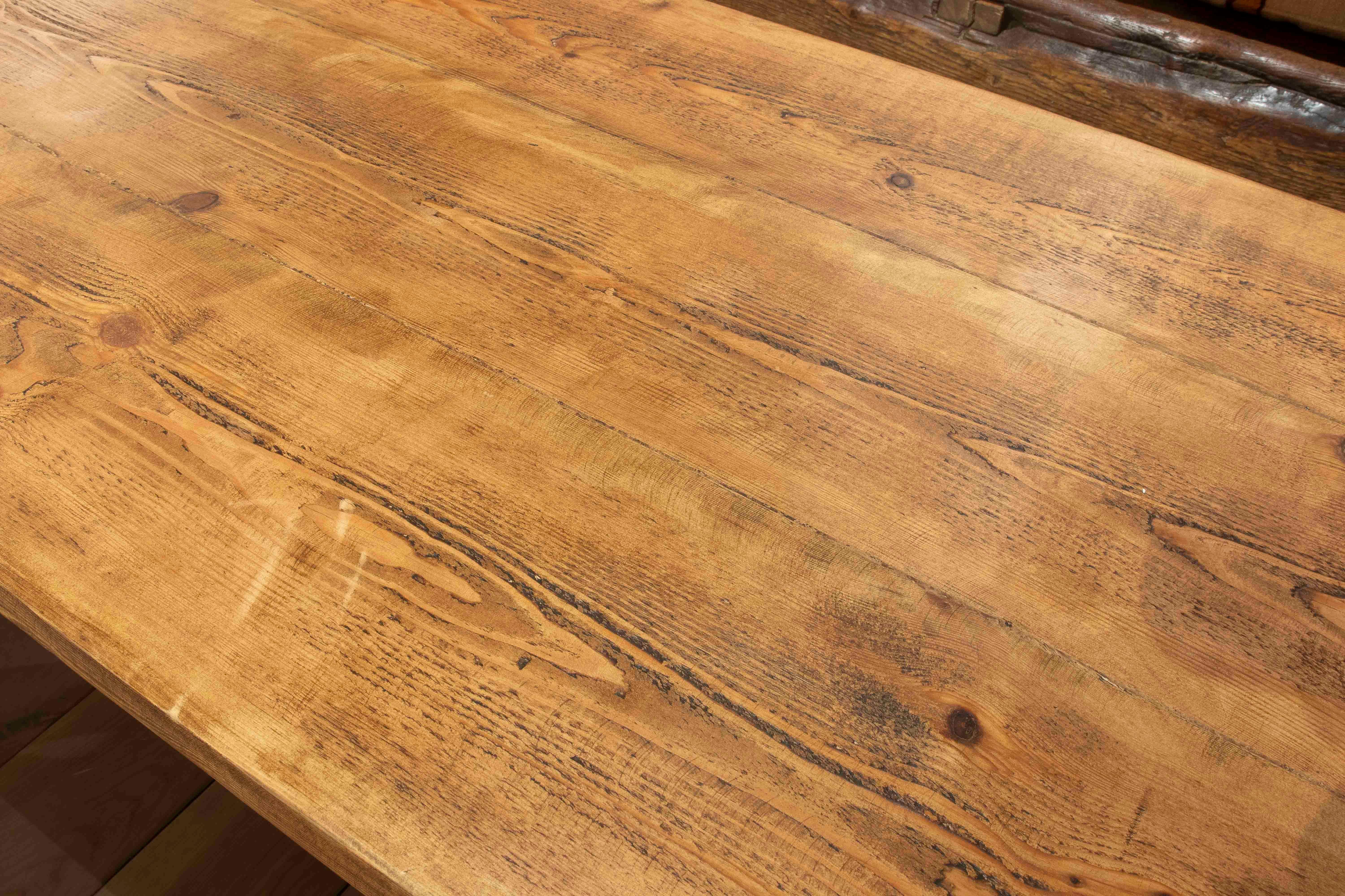 Solid Wood Coffee Table with Natural Finish For Sale 3
