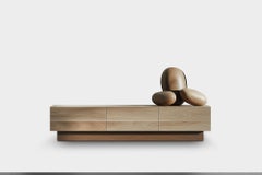 Solid Wood Console Table, Sereno No55 Minimal Design by Joel Escalona