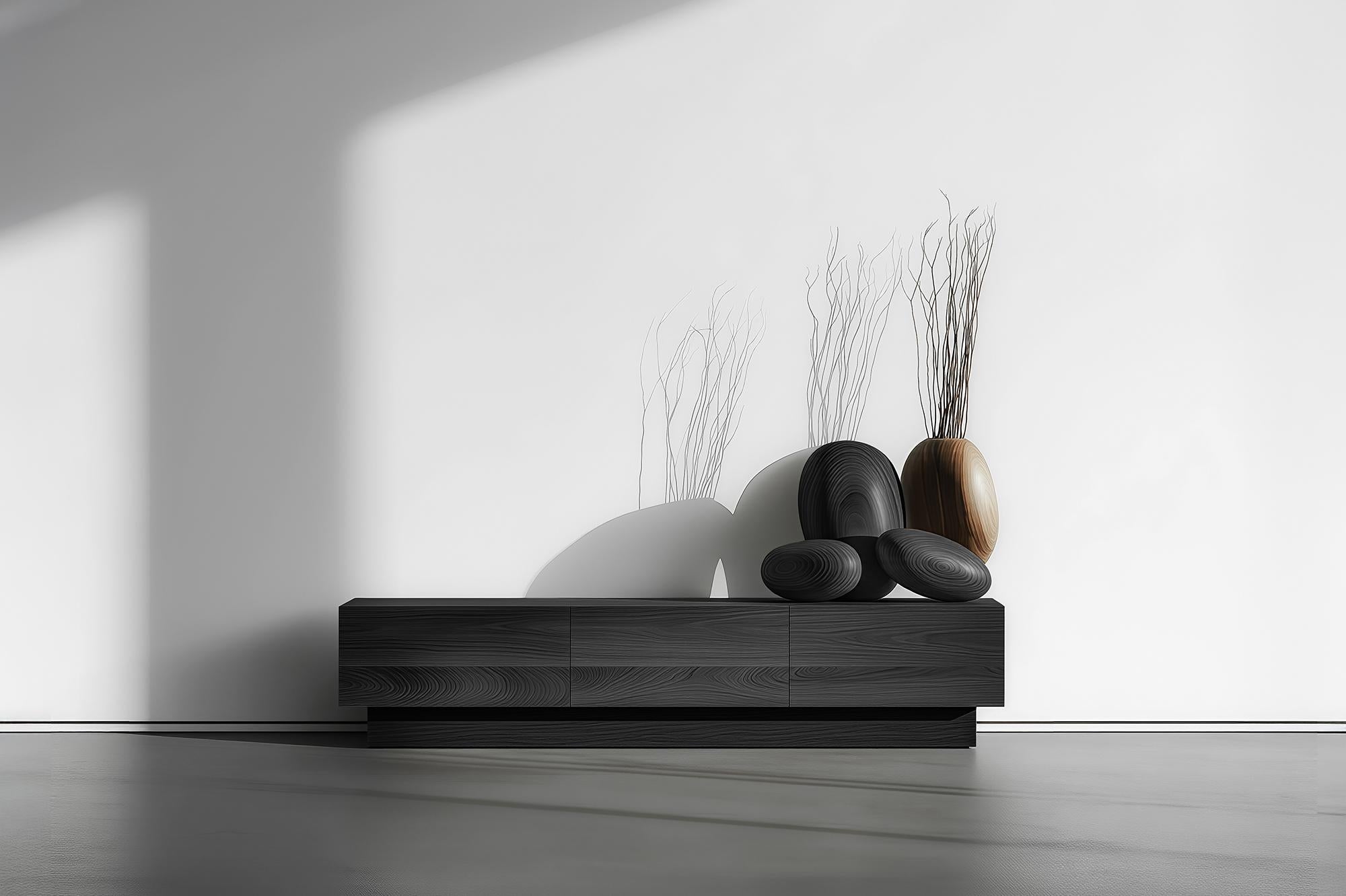 Konsolentisch aus Massivholz, Sereno No55 Minimales Design von Joel Escalona im Zustand „Neu“ im Angebot in Ciudad de México, CDMX