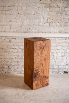Solid Wood Cube Pedestal, Art Display, Side Table, Plinths in Red Oak